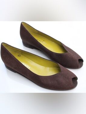 Bruno Magli peep toe flats Made